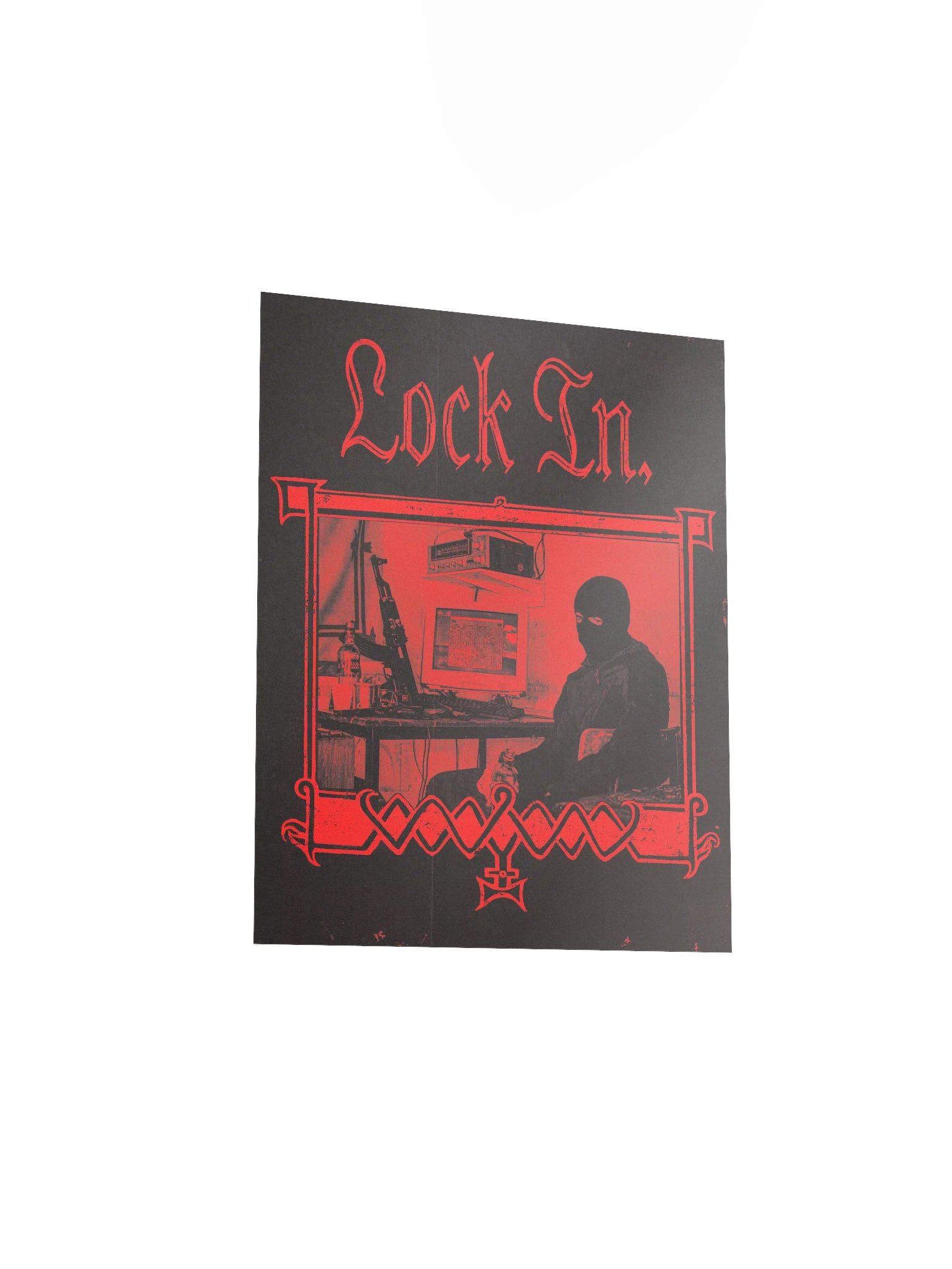 "LOCK IN" POSTER RED product image (3)