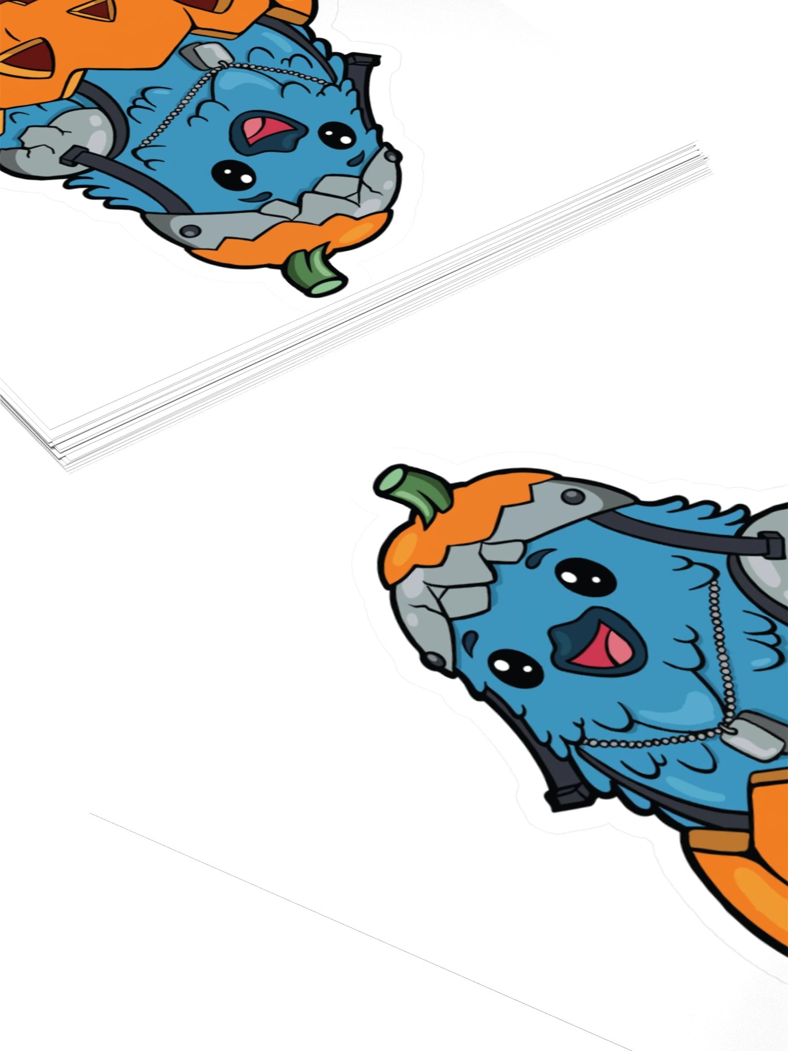 Battle Chicken Jack O Lantern Sticker product image (4)