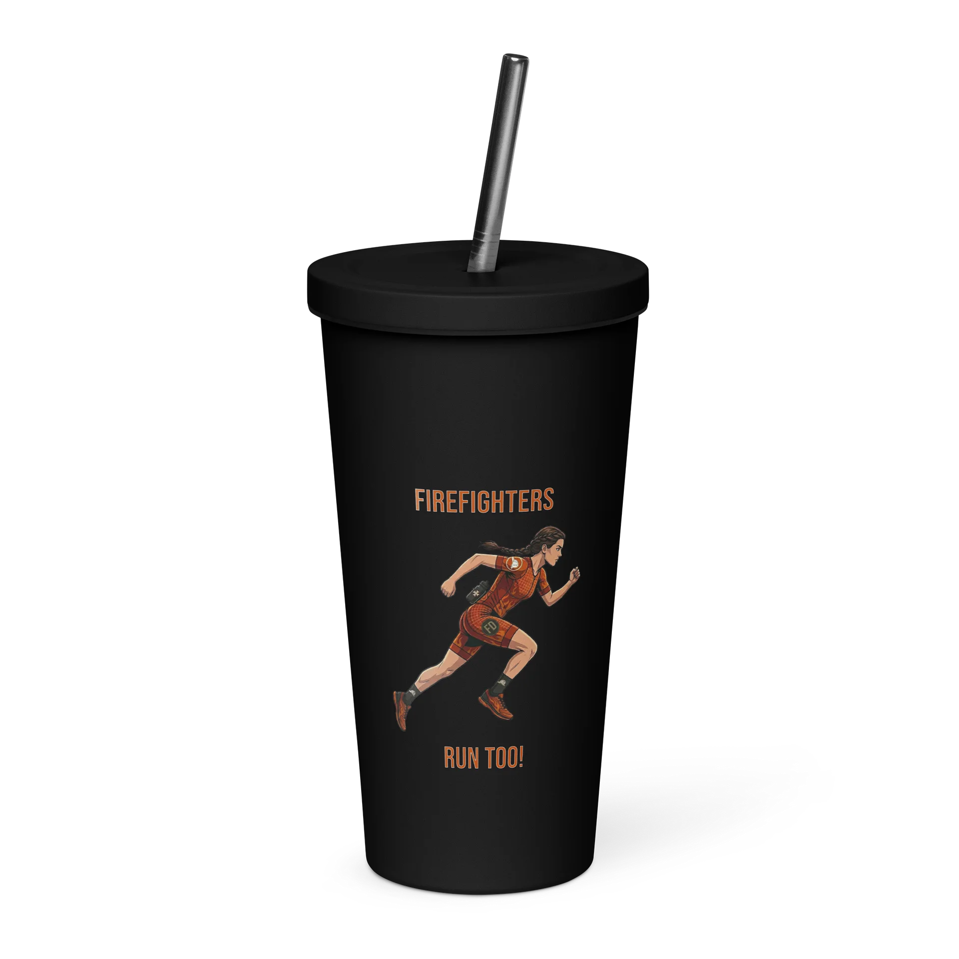 Firefighter Athlete Tumbler with Straw | Ladies Running Edition product image (1)