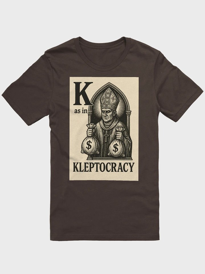 K as in kleptocracy super soft t-shirt by dark alphabet product image (1)