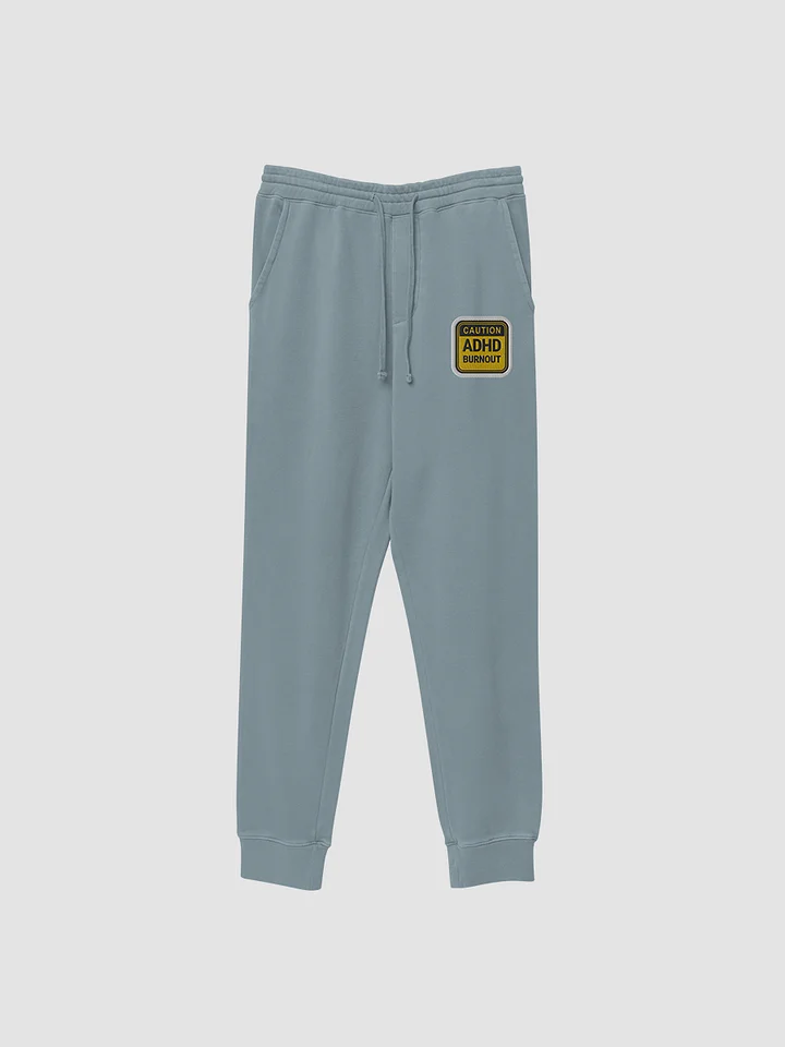 CAUTION: ADHD BURNOUT pigment-dyed sweatpants (bubble design) product image (2)