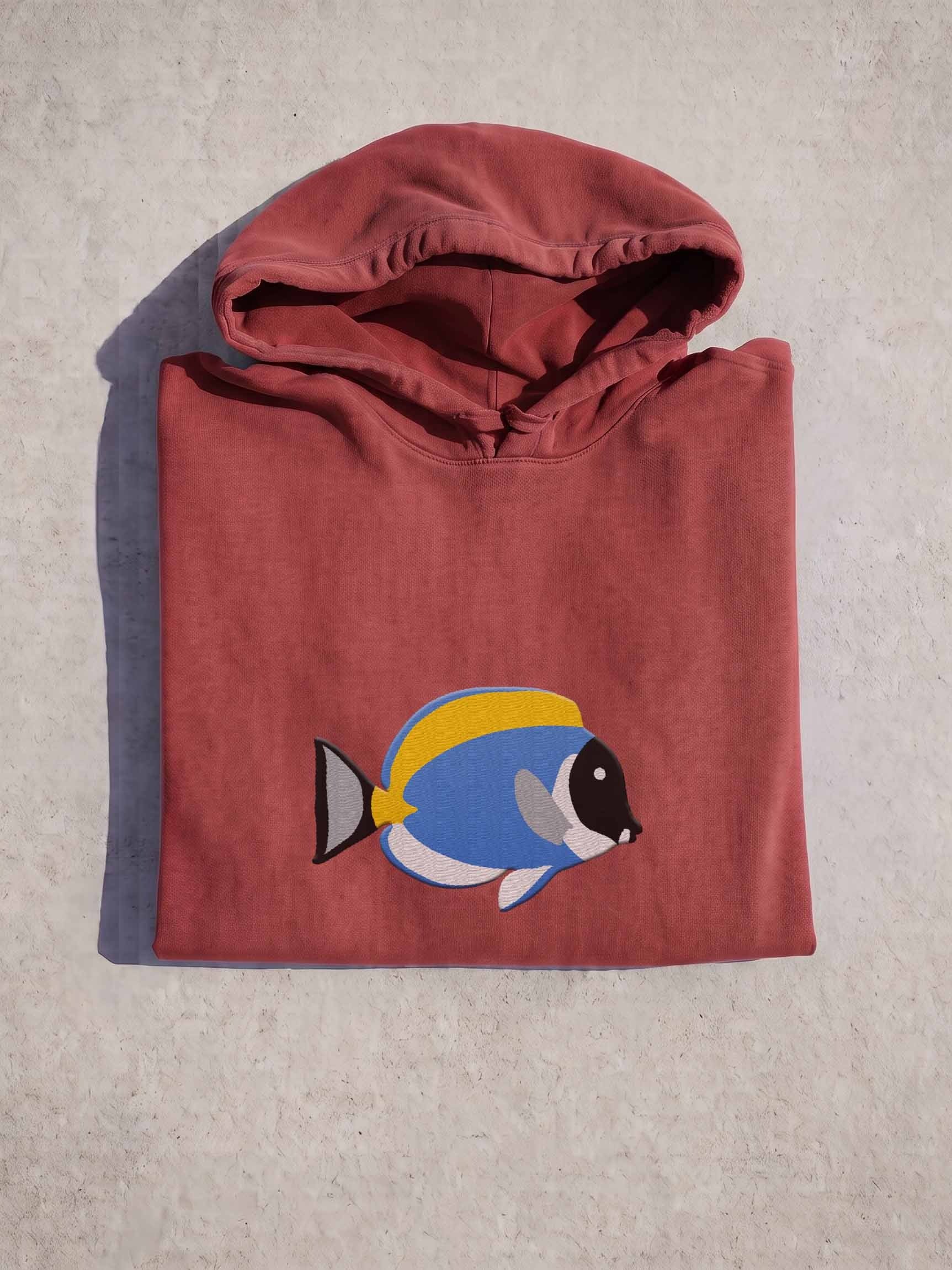 Powder Blue Tang Premium Hooded Sweatshirt (Embroidered) for Reef and Marine Aquarium Lovers product image (1)