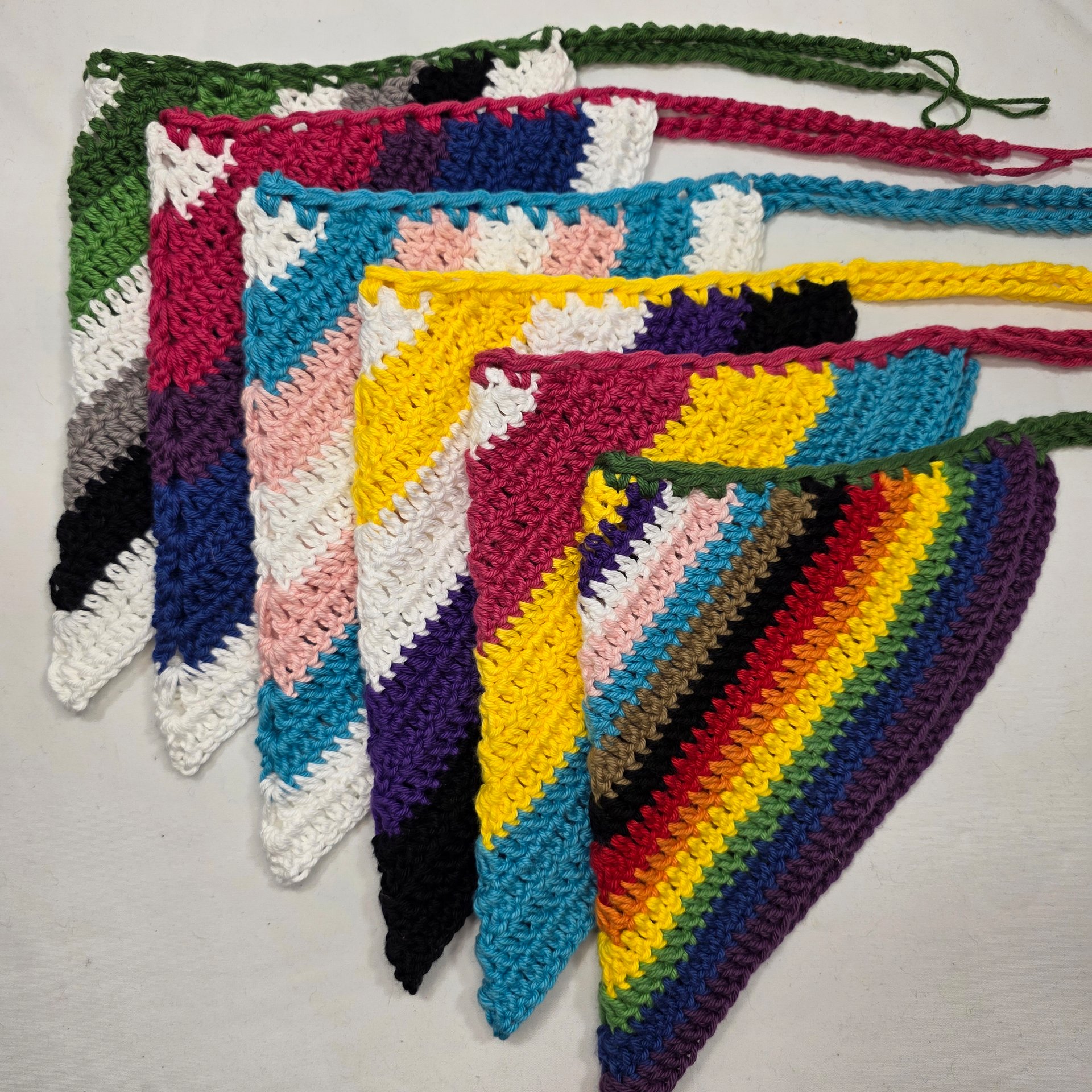 Crochet Pride Bandanas: Handmade Cotton Festival Accessory product image (5)