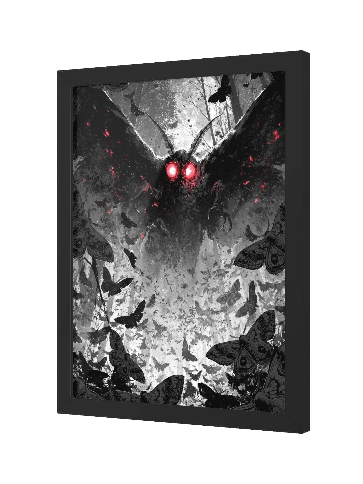 Mothman Framed Art Print — Mothman and the Swarm product image (6)