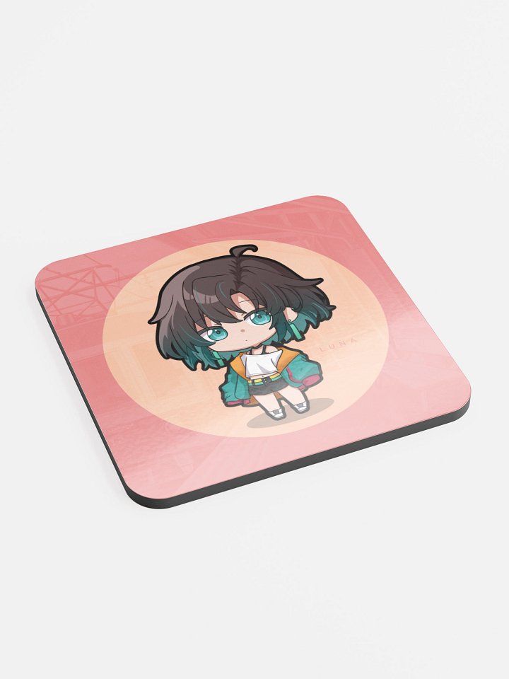 Luna Chibi Glossed Cork Coaster product image (2)