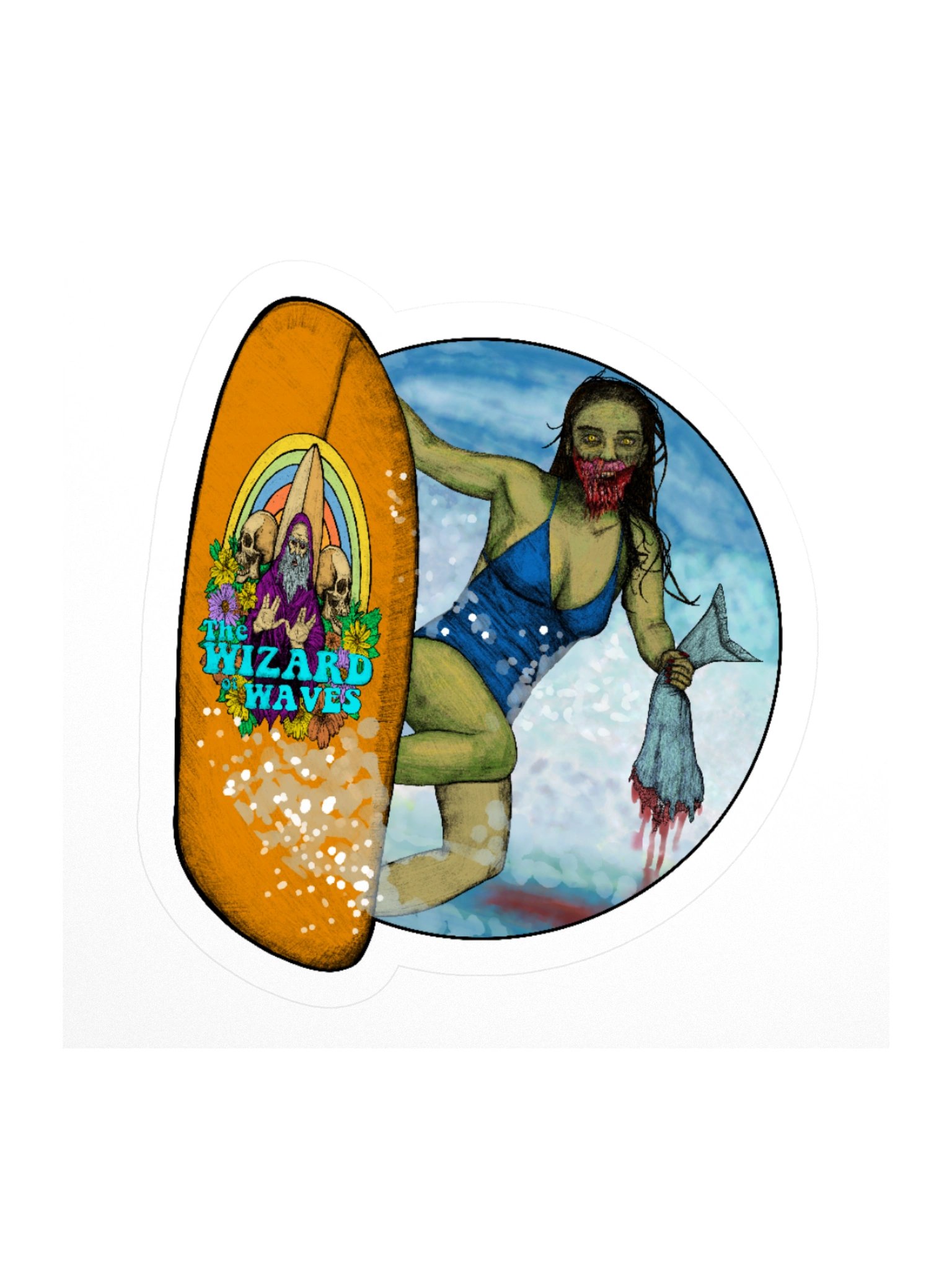 Shark Attack Sticker product image (1)