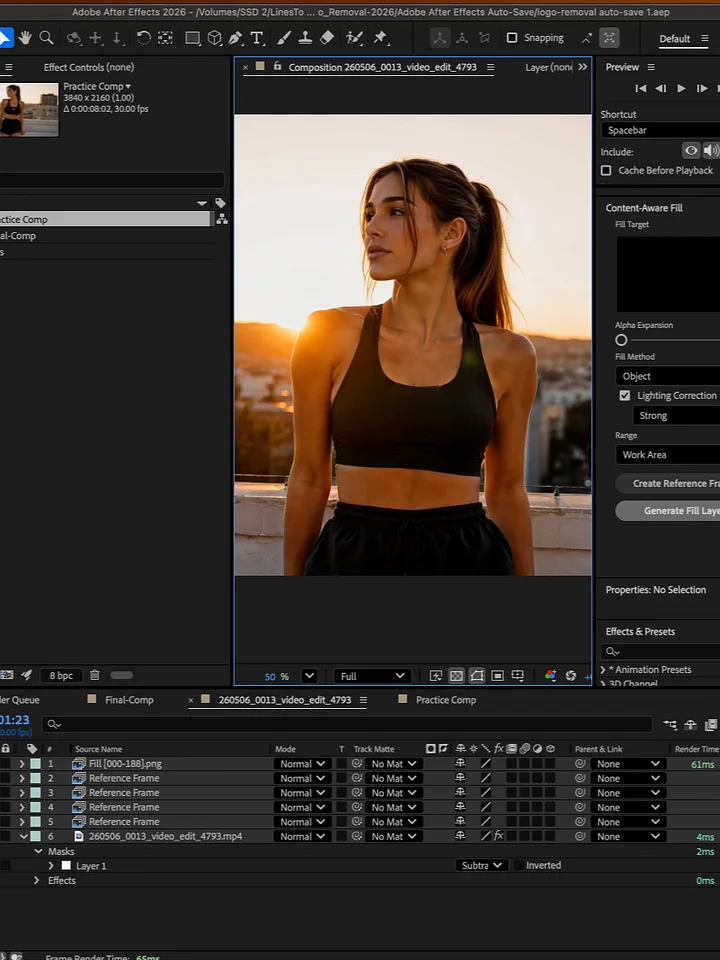 Dynamic Logo Removal: After Effects vs. AI (Practice Files) product image (2)