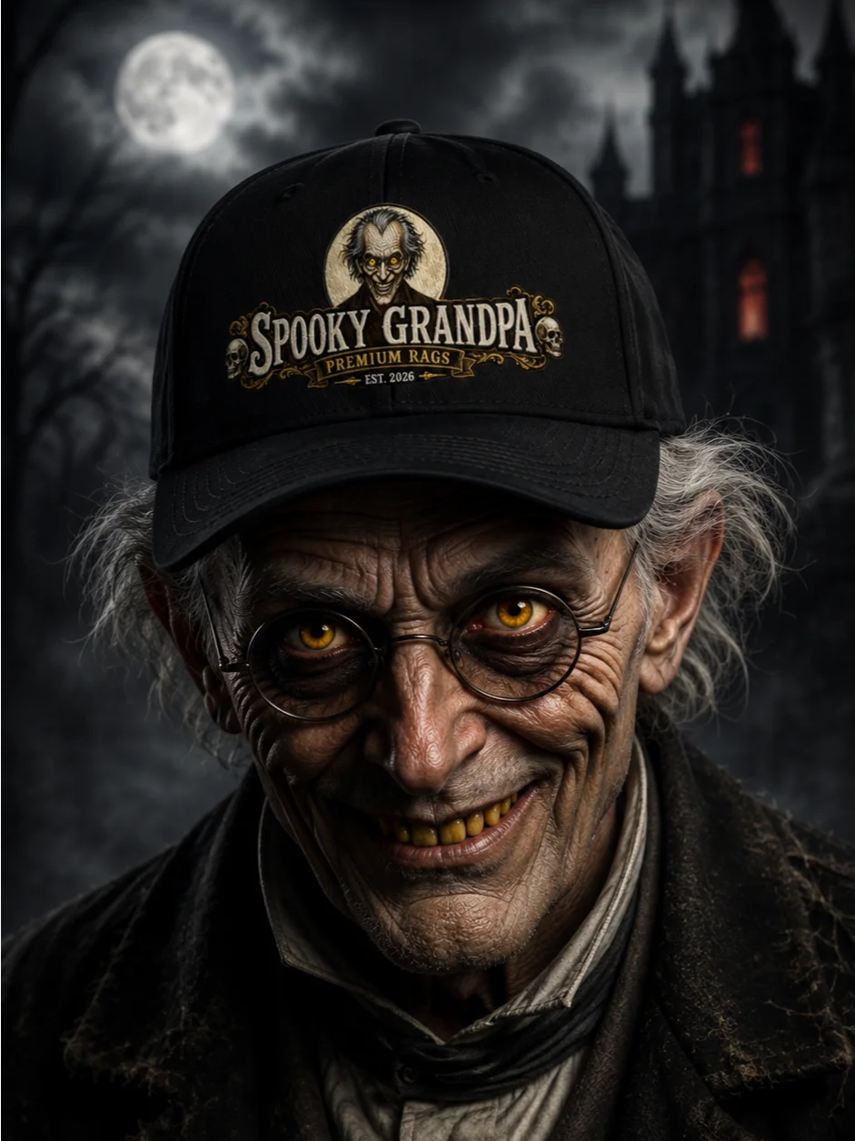 Spooky Grandpa Premium Rags Cap product image (7)