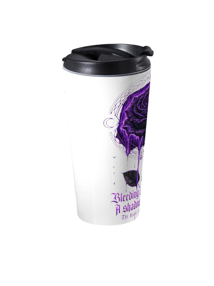 Shadowed Bloom — Neon‑Purple Gothic Rose Travel Mug product image (2)