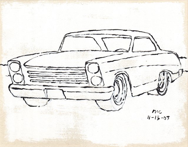 White Car #2 2003 Greeting Card product image (1)
