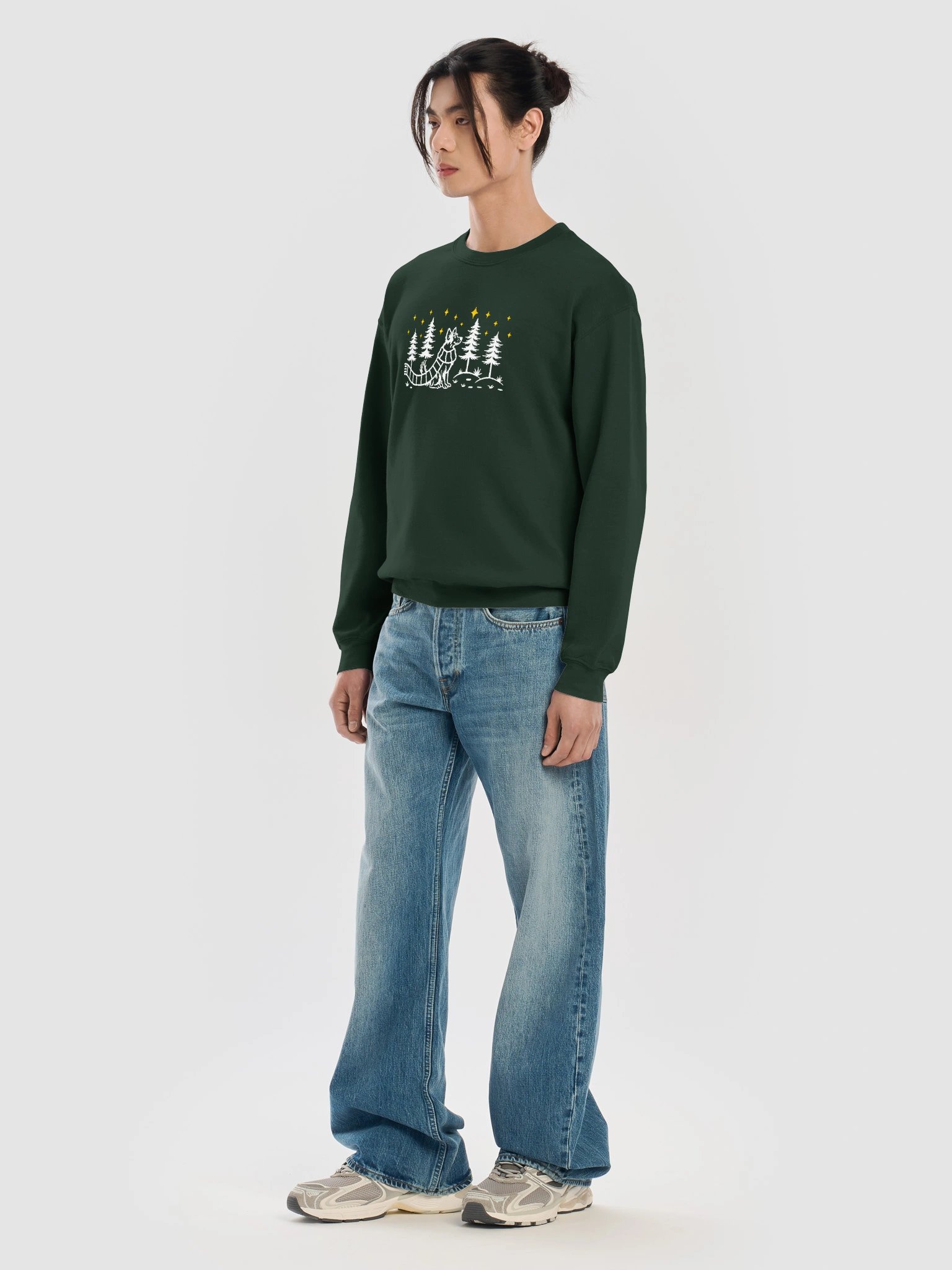Australian Cattle Dog(2) Winter/Christmas Line Art Design Embroidered Sweatshirt product image (23)