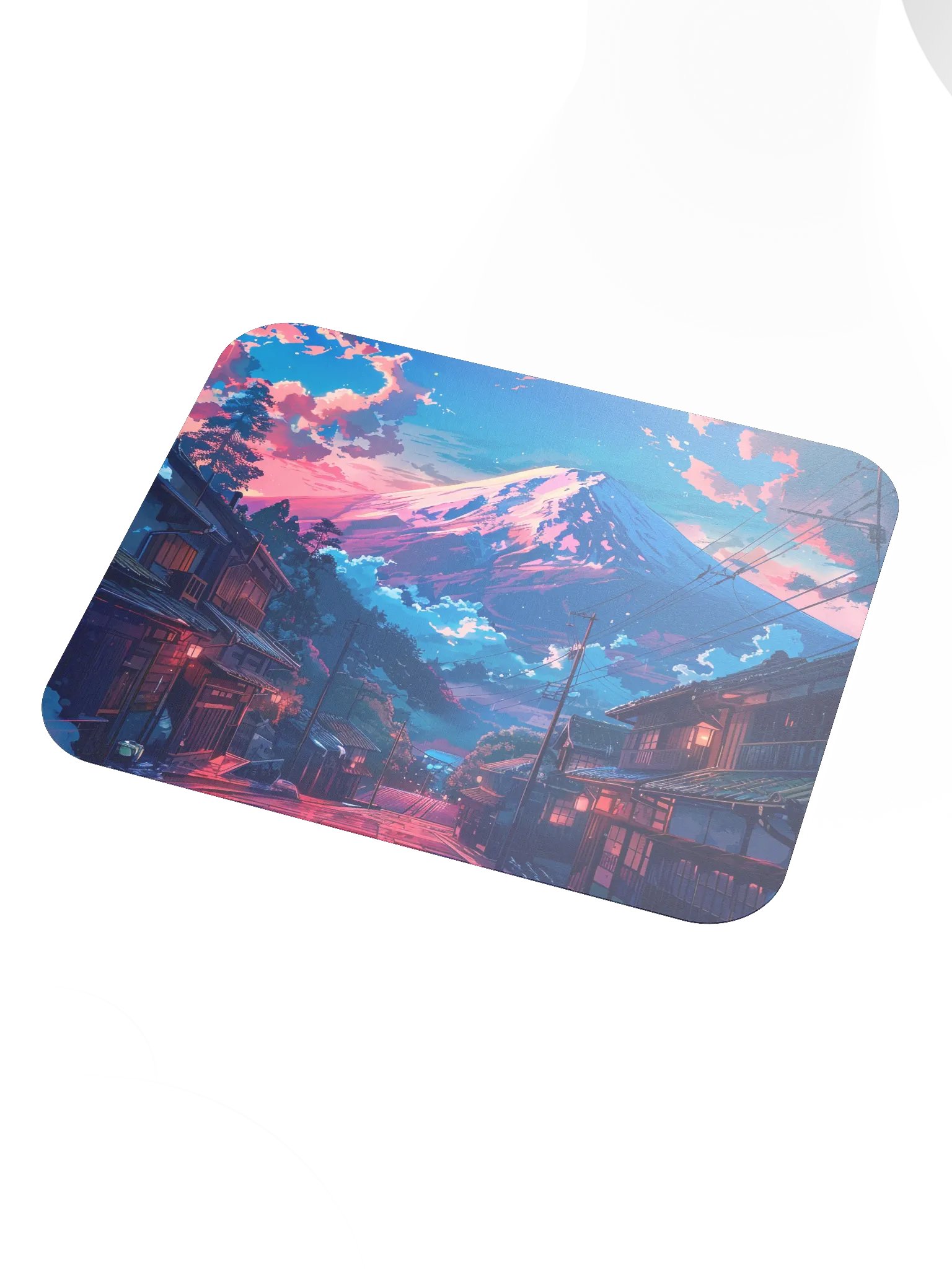 Mountain Village Anime Style Mouse Pad by Treasure Pie product image (4)