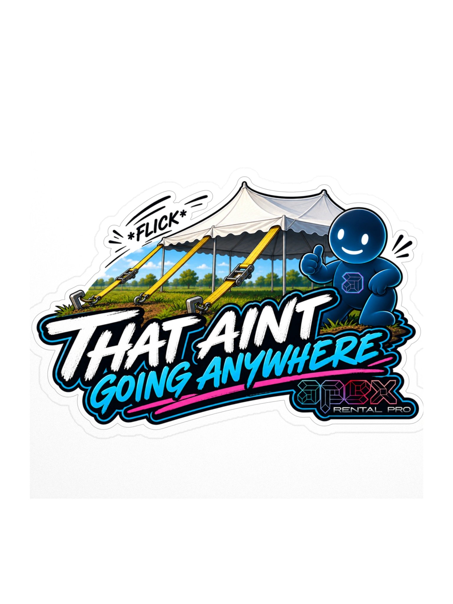 That Ain’t Going Anywhere Kiss Cut Sticker product image (1)