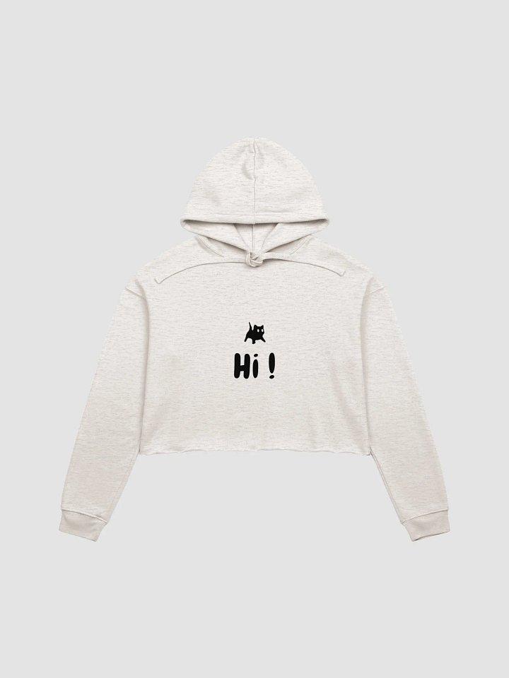 Cute Cartoon Kitty Silhouette Crop Hoodie product image (1)