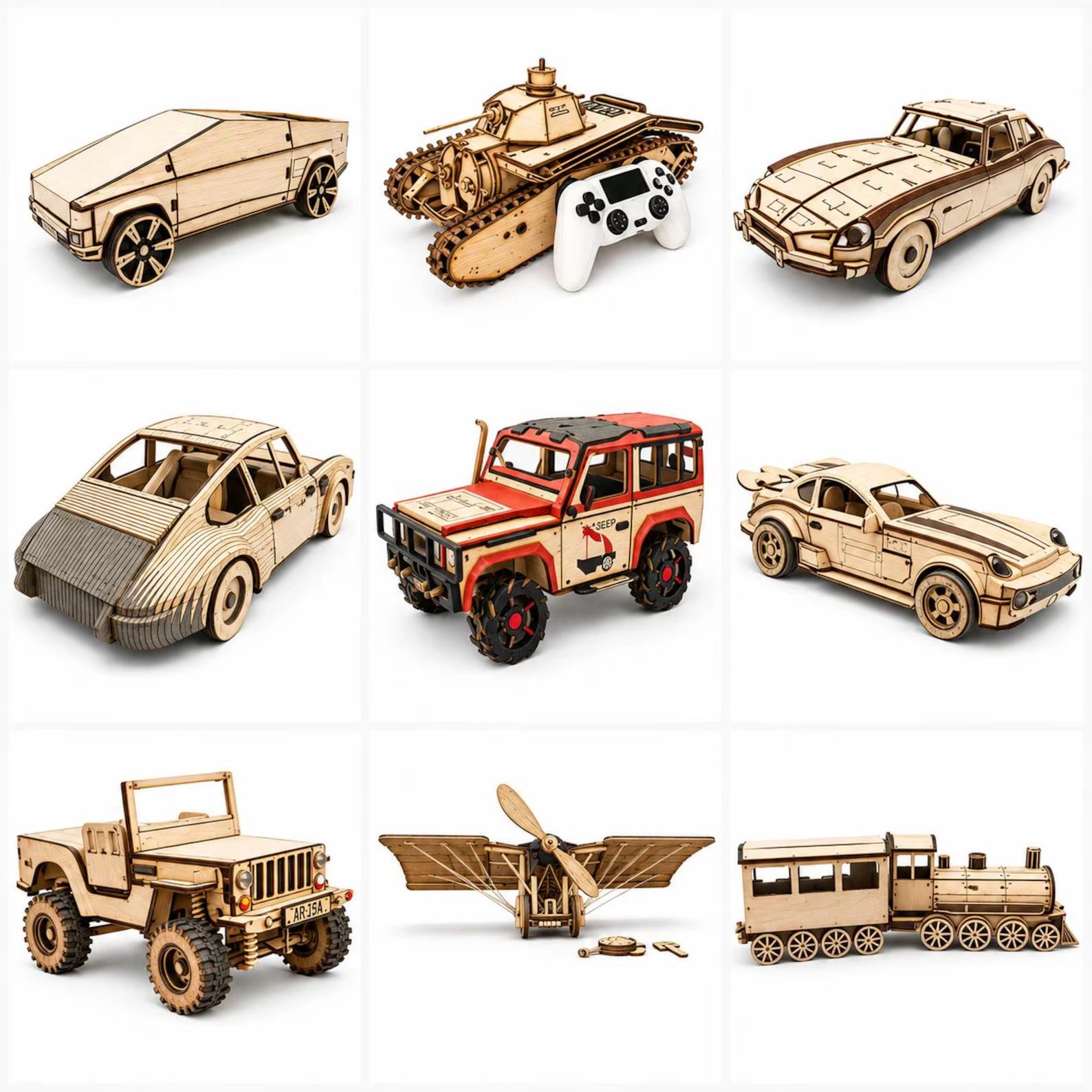 95+ 3D Vehicle Laser Cut Puzzle Bundle | SVG, DXF & CDR Files for Wood, CNC & Laser Cutting product image (2)