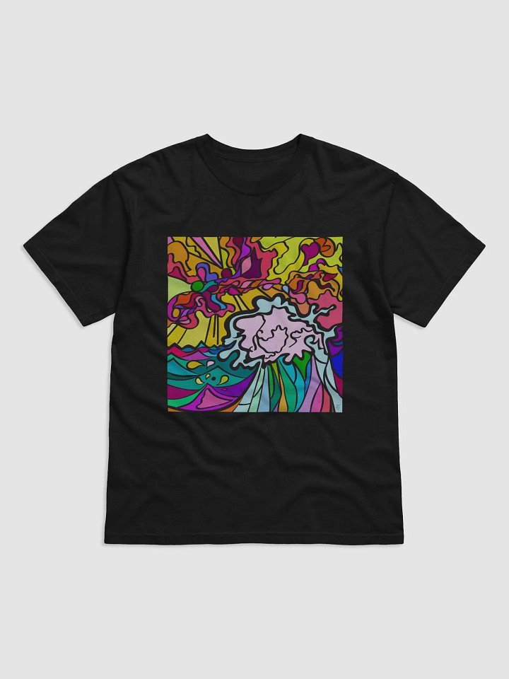 Swirling Spectrum Cotton Tee – Wave at Sunset product image (1)