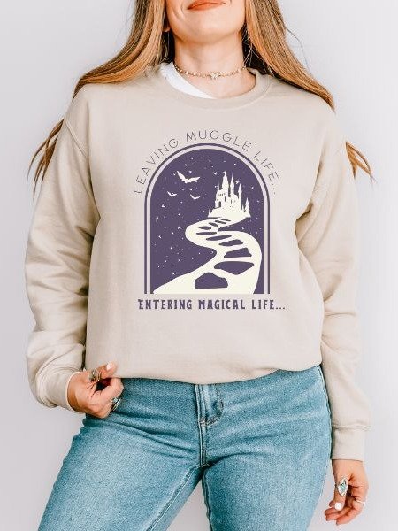 Magical Life Retro Minimalist Fall Sweatshirt product image (9)