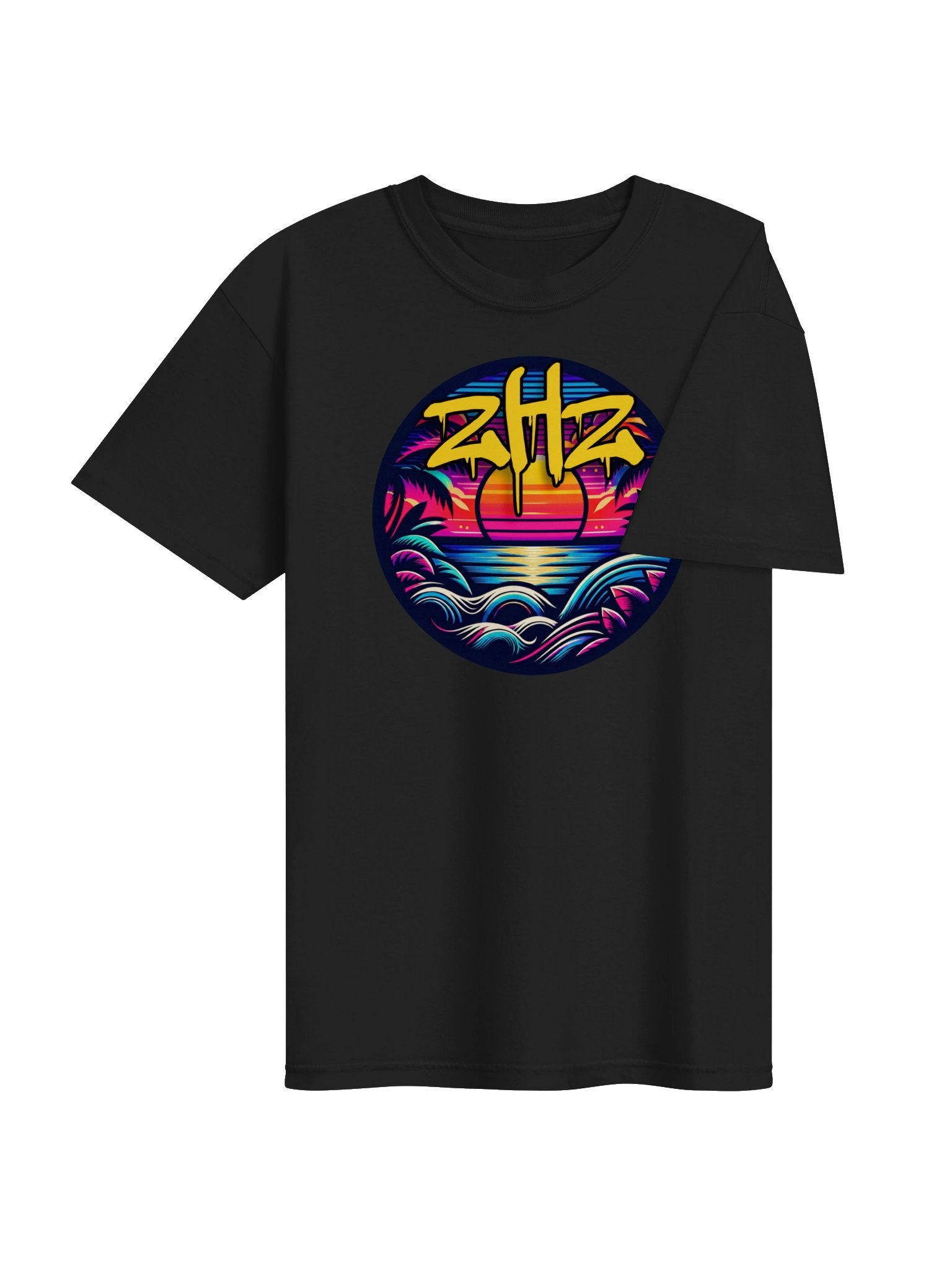 Z Frequency Retro Neon Sunset Tee product image (30)