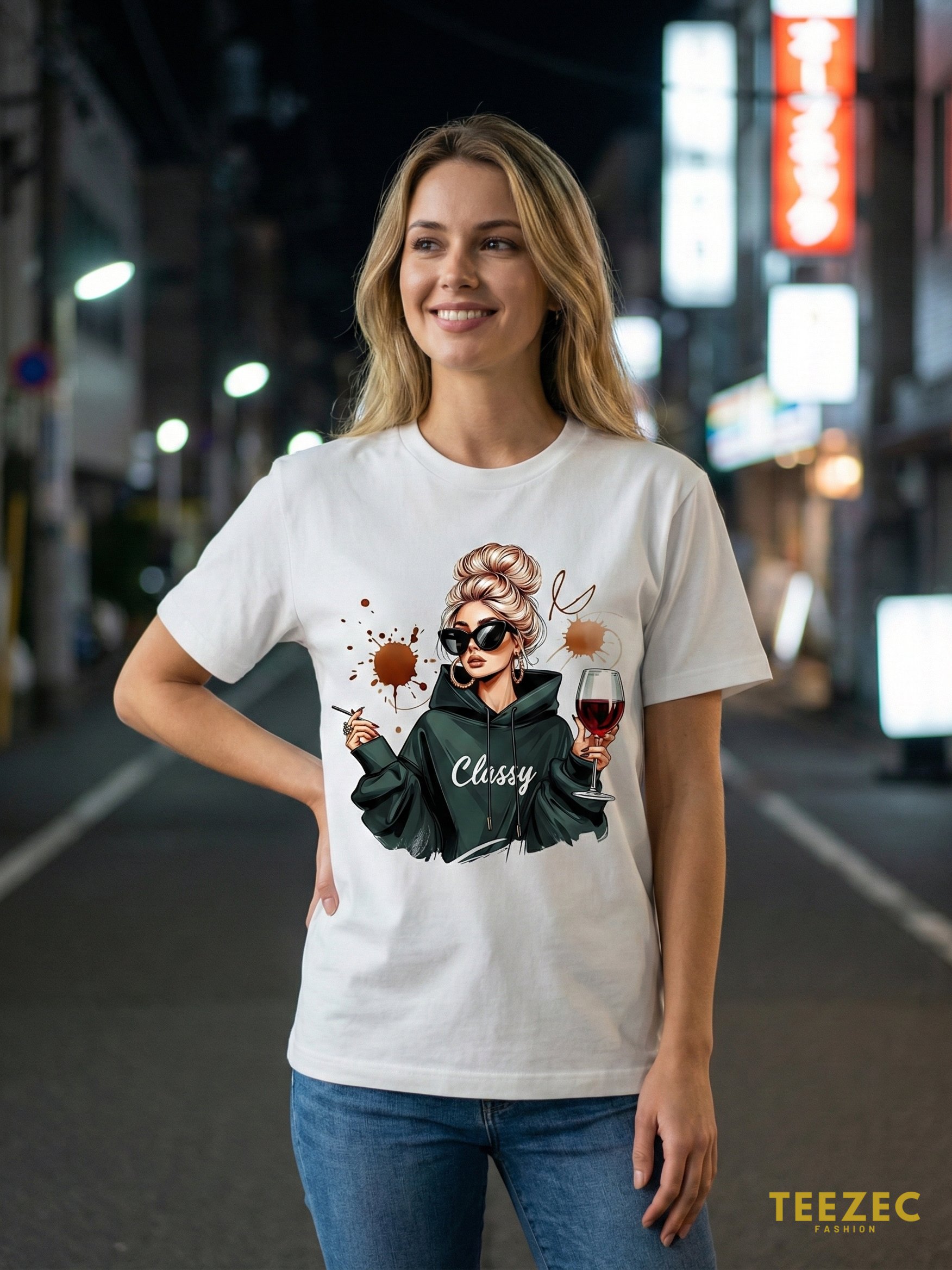 Classy Mood – Women’s Premium Graphic T-Shirt product image (2)