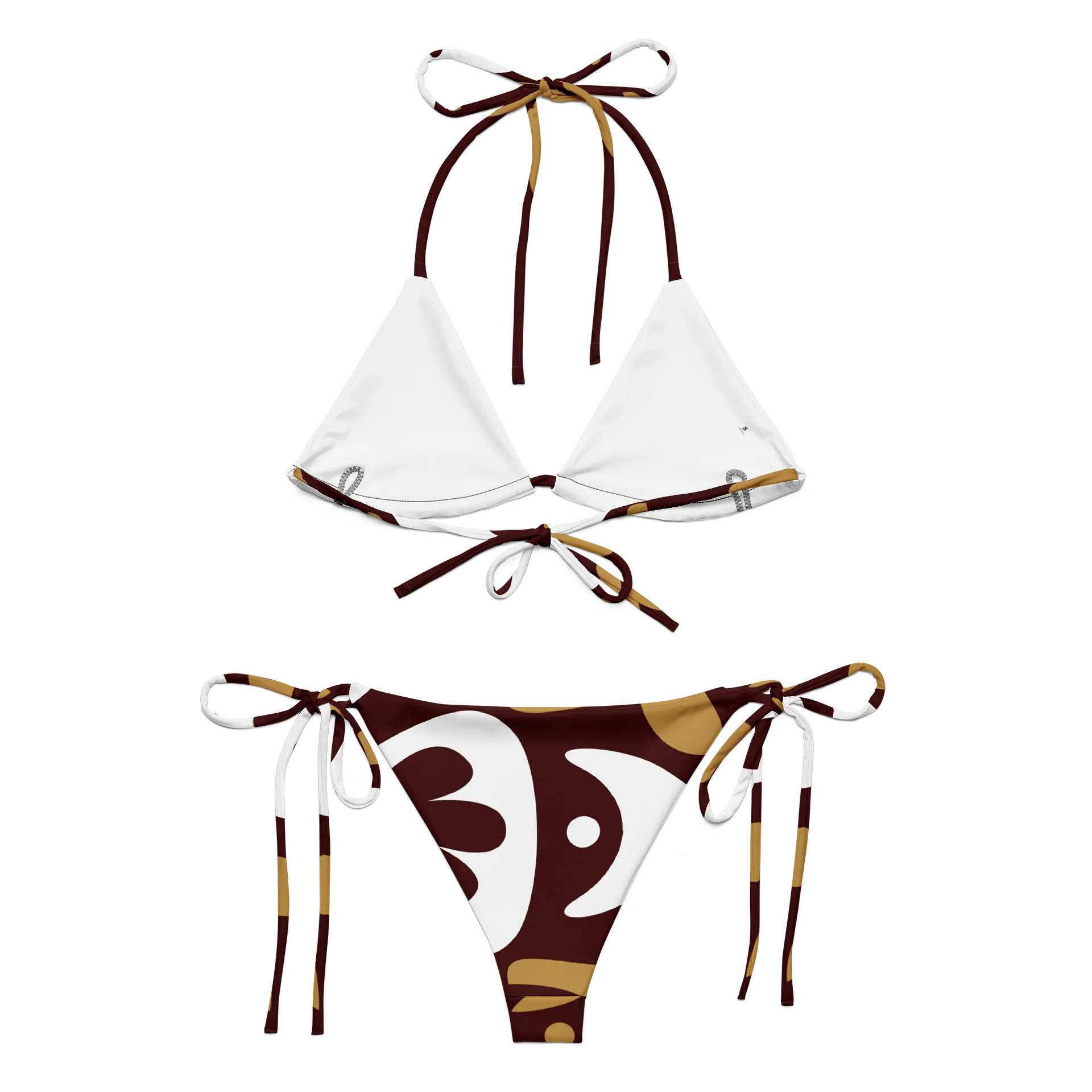 Maroon Ornamental Heart String Bikini product image (9)