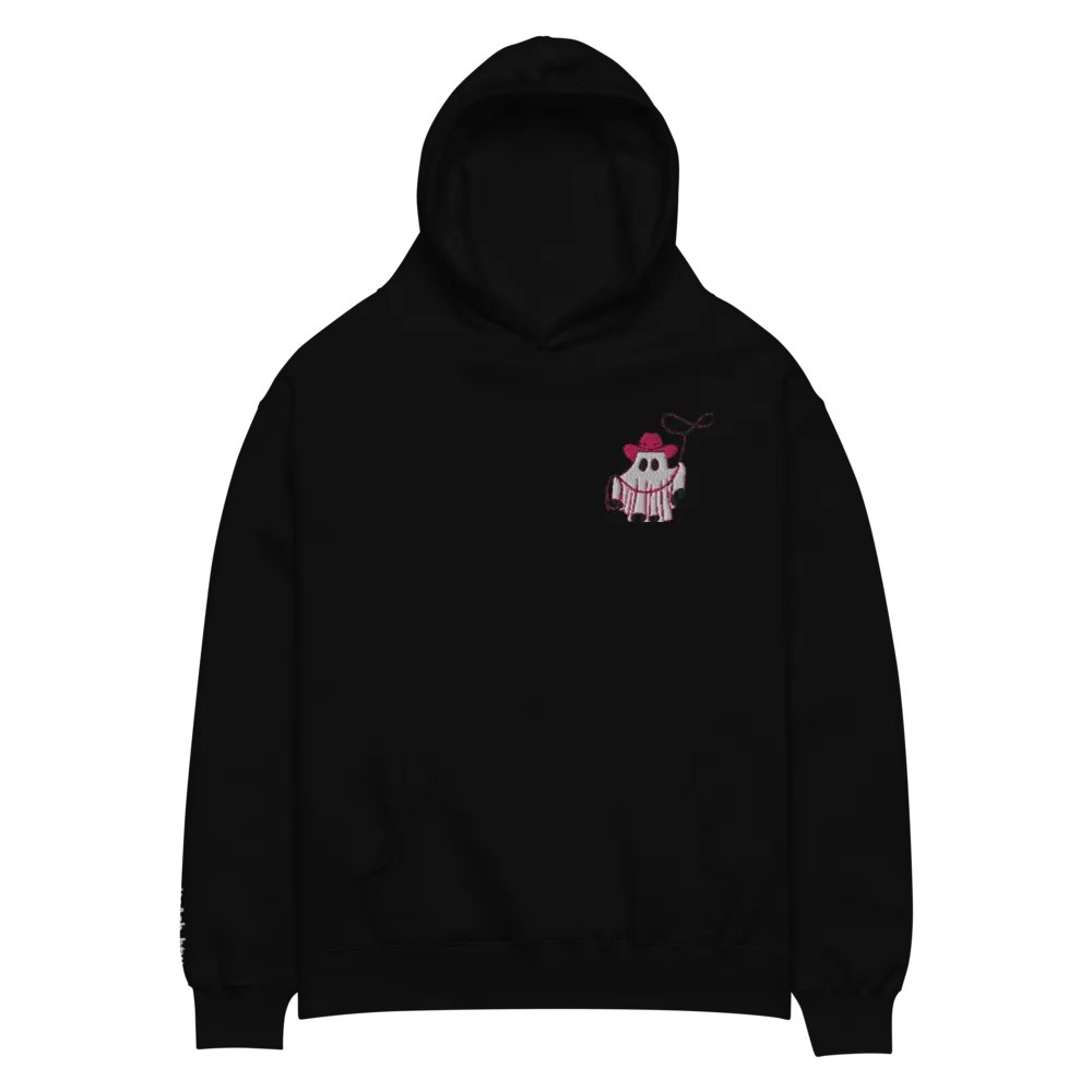 Super Soft Pink Pony Embroidered Ghost Hoodie product image (5)