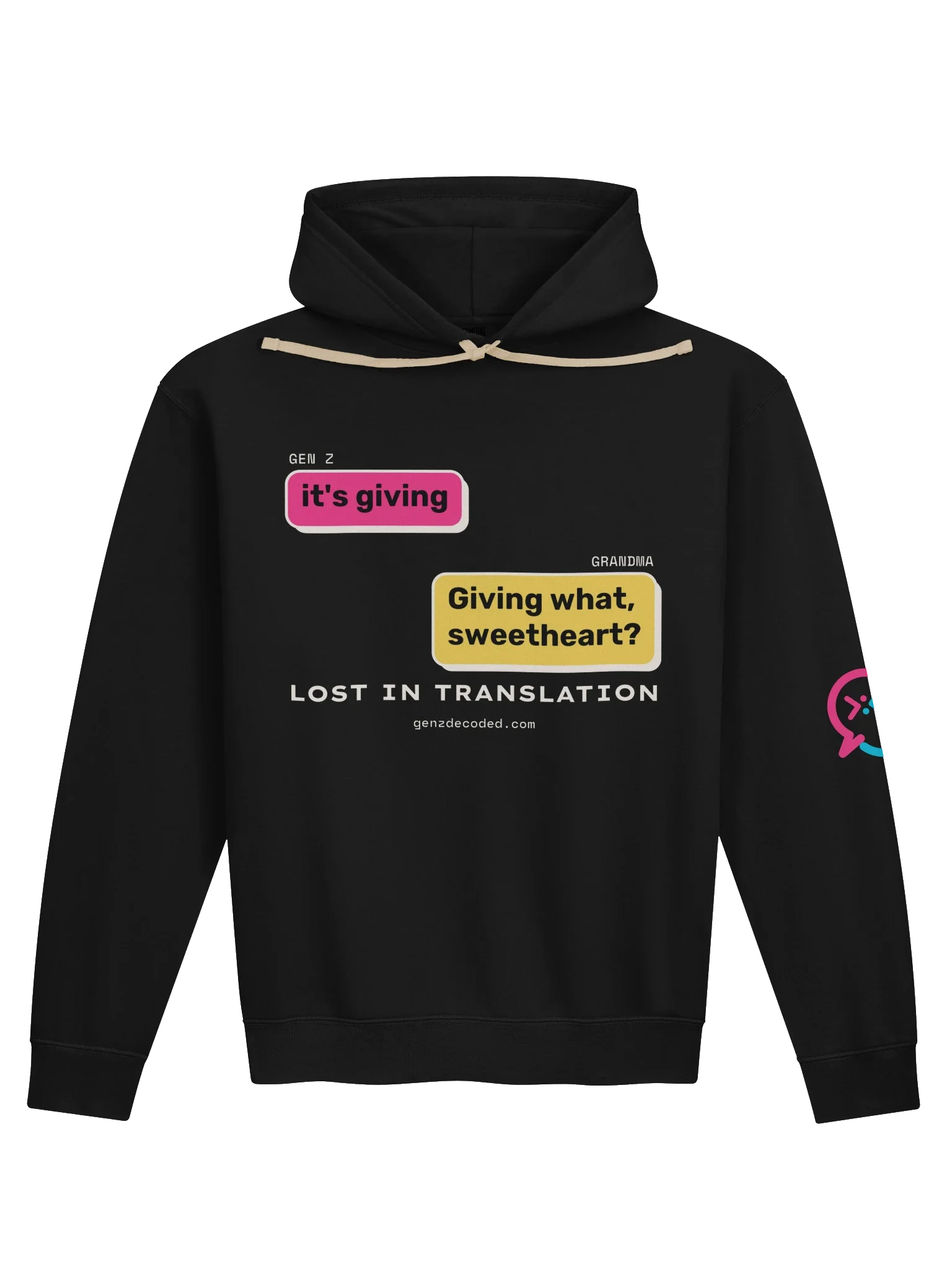 It's Giving Grandma Hoodie, Black