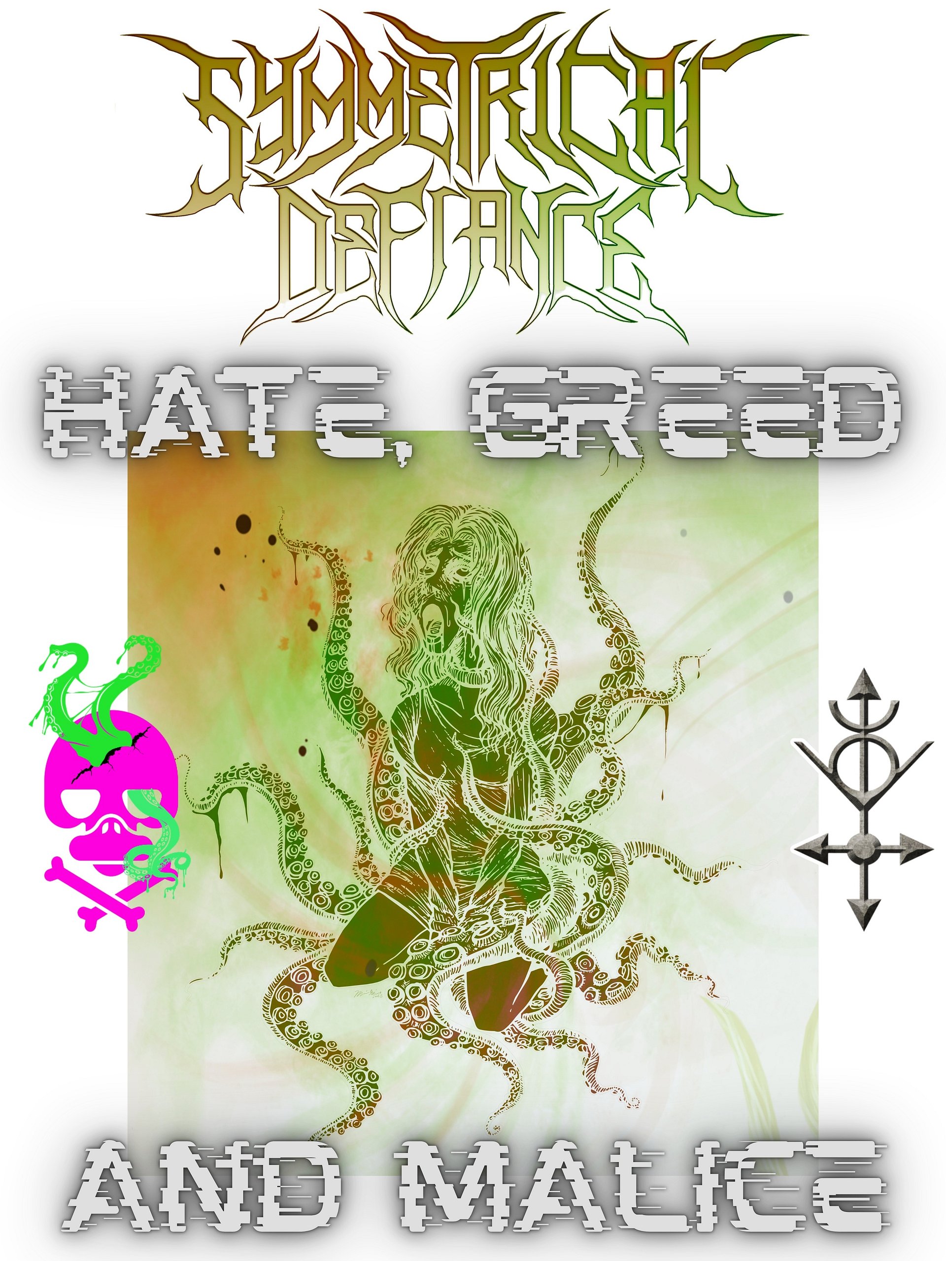 Symmetrical Defiance Hate, Greed and Malice Phone Wallpaper product image (1)