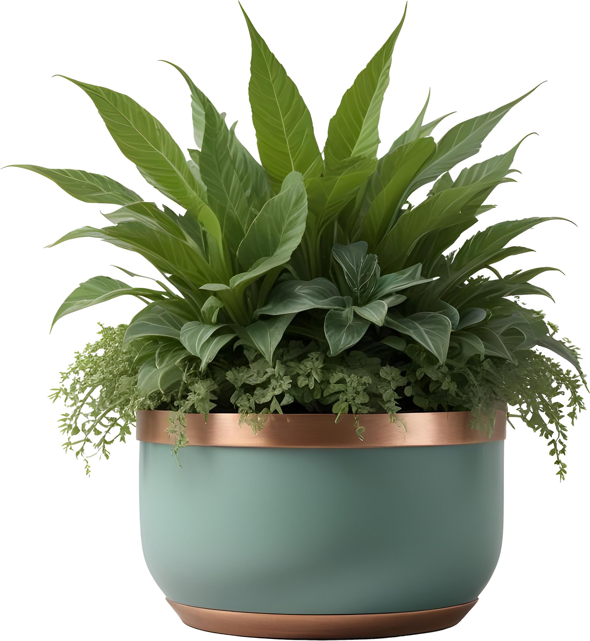 Jade Signature – Modern Matte Planter PNG product image (1)