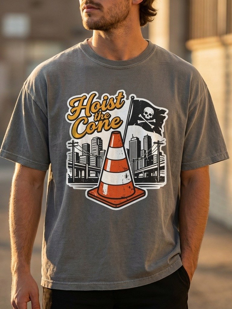 Hoist The Cone Shirt, Viral Baseball Trend Tee, Funny Sports Meme Shirt, Comfort Colors Graphic Tee, Streetwear Gift product image (1)