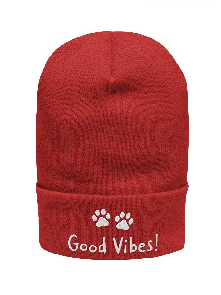 Good Vibes! Embroidered Cuffed Beanie – Soft & Cozy Unisex Accessory for Everyday Elegance product image (2)