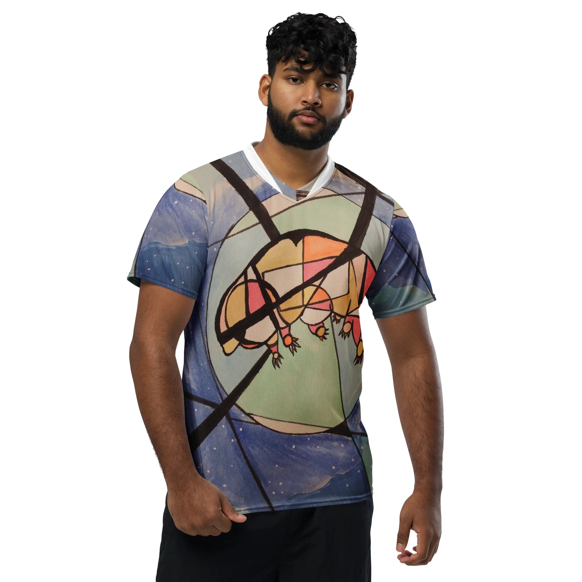 Cubism Painting: The Dream of a Tardigrade All-Over Print Recycled Unisex Sports Jersey by Sublicolor product image (1)