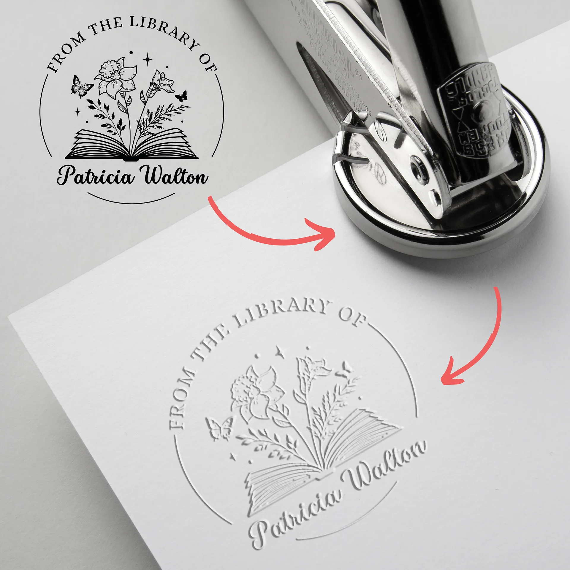 Birthflower Bookish Book Stamp Flowers Books SVG PNG, Custom Birth flowers, Rose, Butterfly Sublimation Design Laser File, Digital Download product image (5)