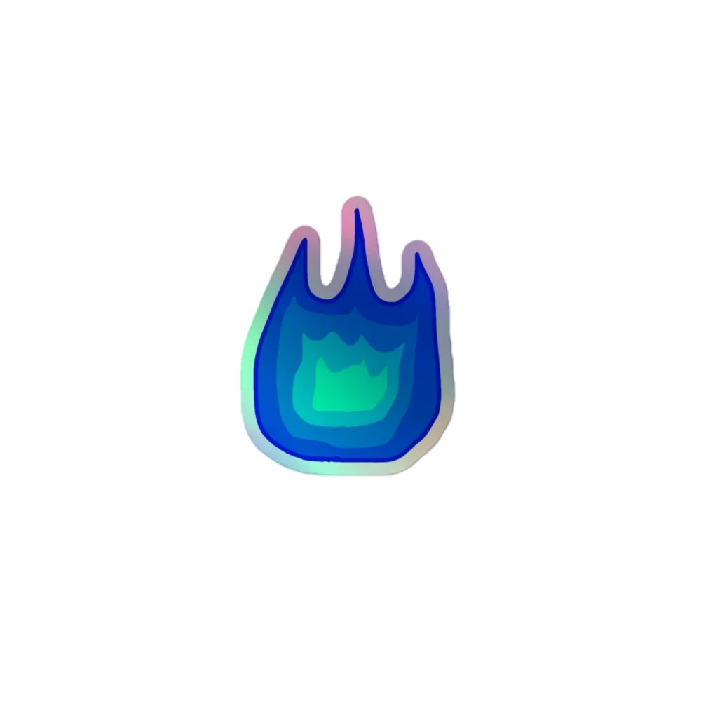 Blue Firey Holographic Sticker Sheet product image (1)