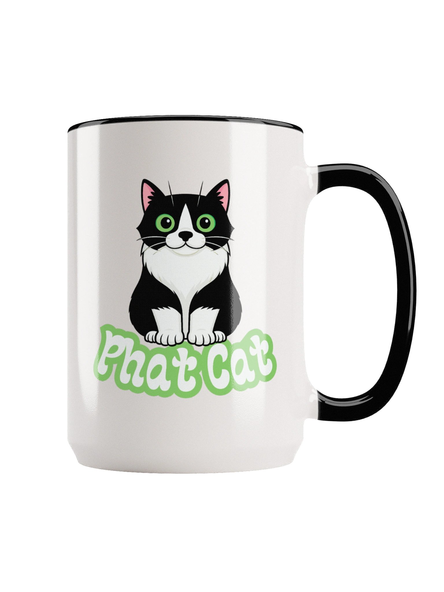 Phat Cat Mug (Green) product image (1)