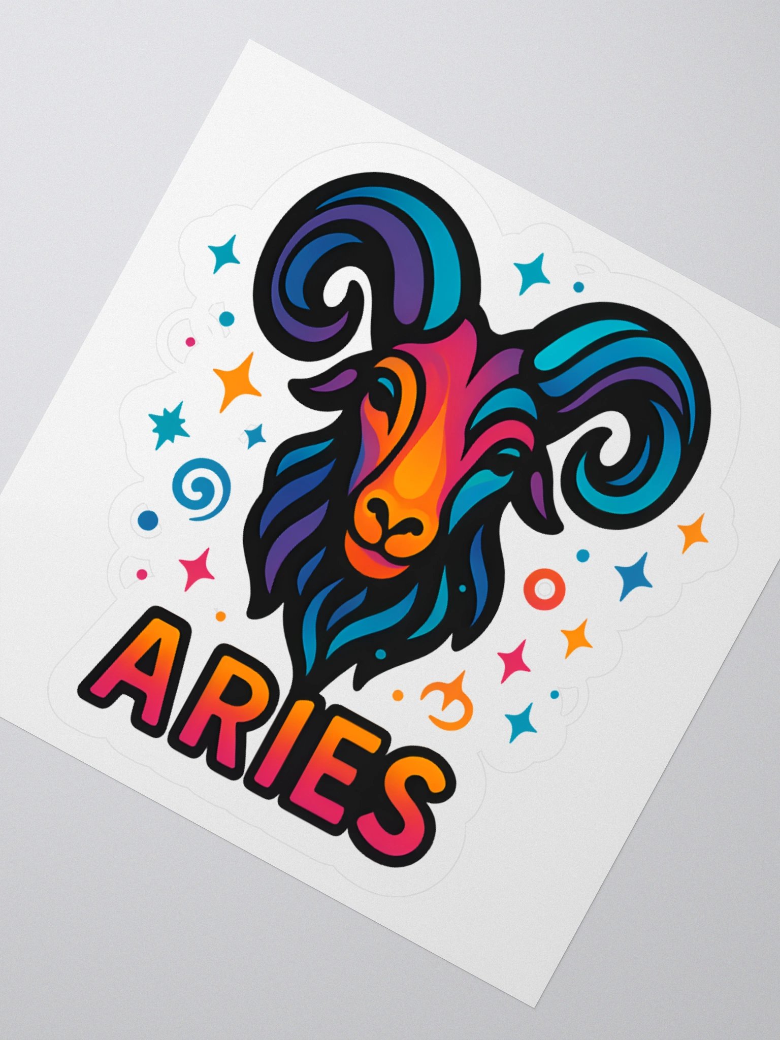 Aries Zodiac Sign – Bold & Fiery Psychedelic Horoscope Design 1 product image (6)