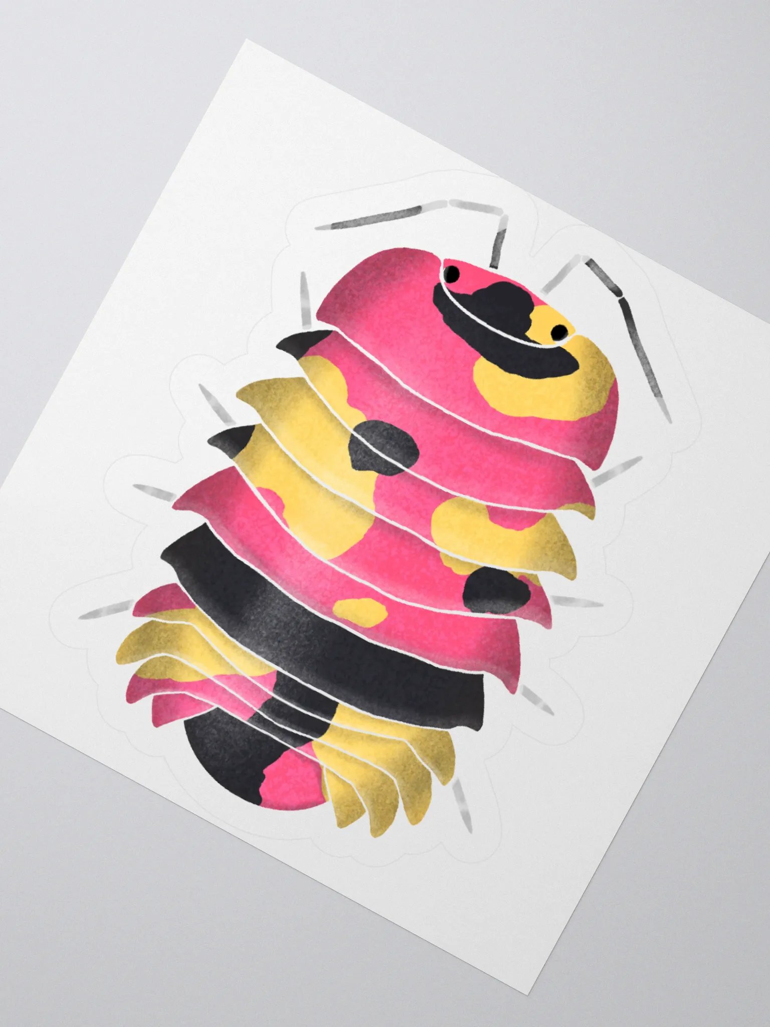 Scarlet Isopod Sticker product image (5)