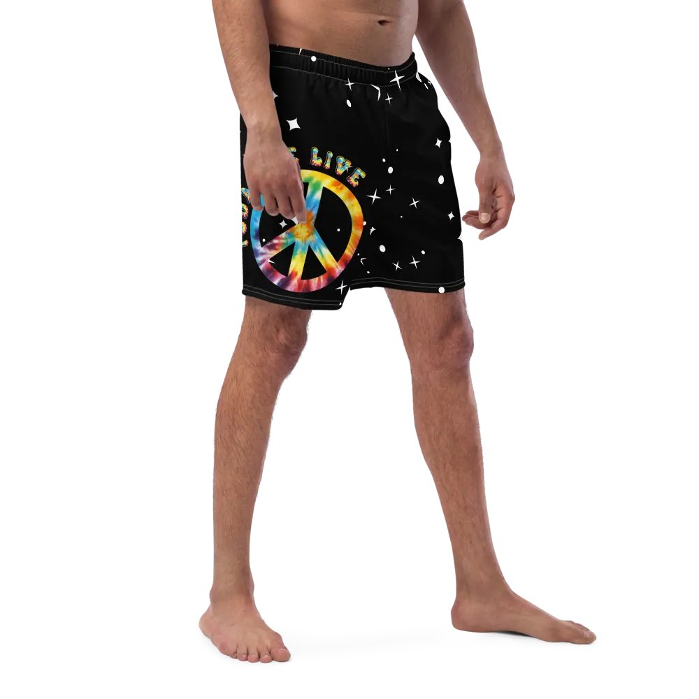 Peace and Love among the stars swim trunks product image (9)