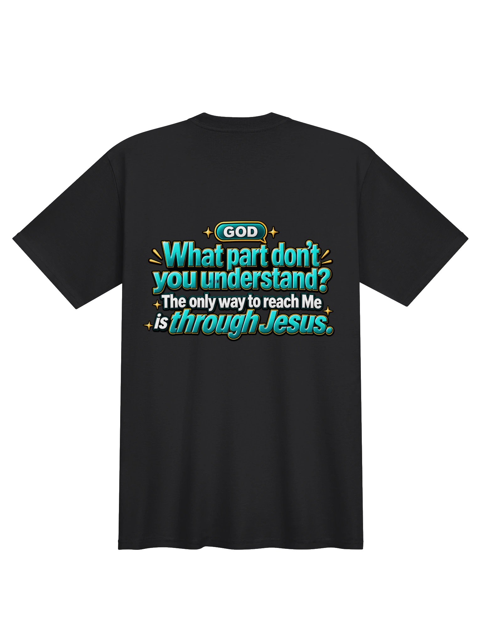 904 You & Me 2 God — Through Jesus Black T-Shirt product image (2)