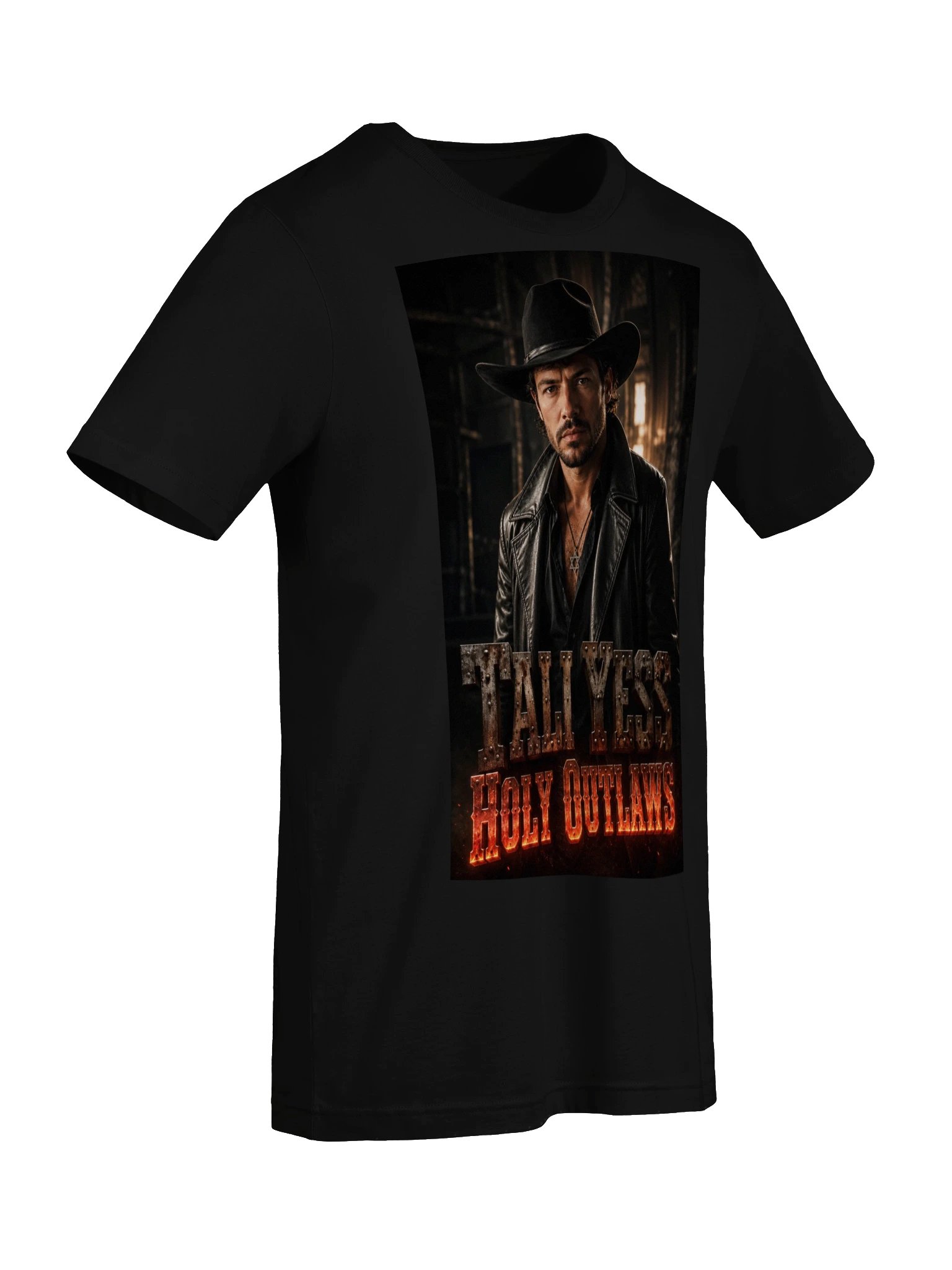 Tali Yess Holy Outlaws — Pose 1 Black T-Shirt product image (7)