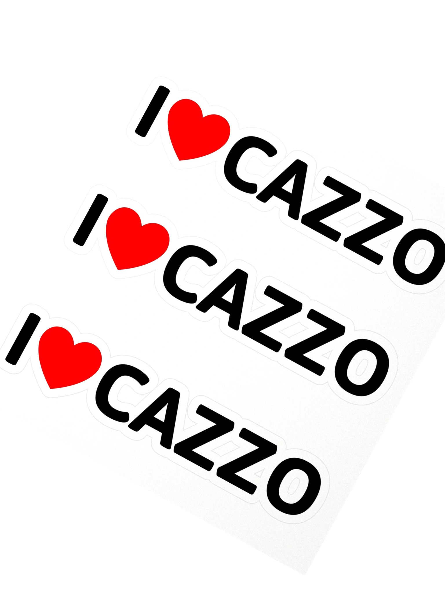 I ♥️ CAZZO stickers product image (2)