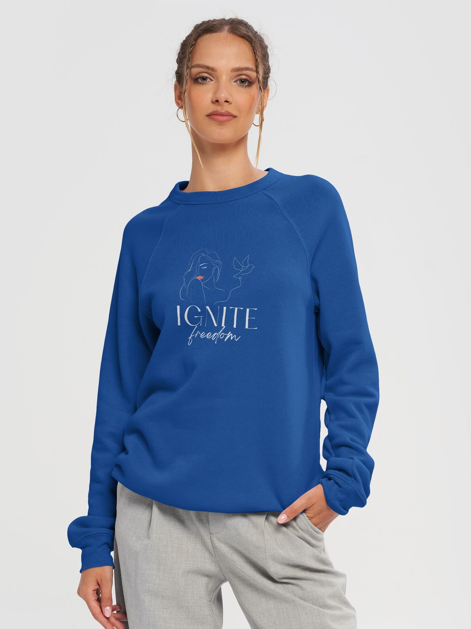 Women's Sponge Fleece Raglan Sweatshirt SFFB0119 product image (1)