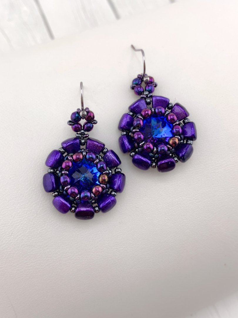 Beading Pattern - Nib-Bit Blossom Crystal Earrings product image (8)