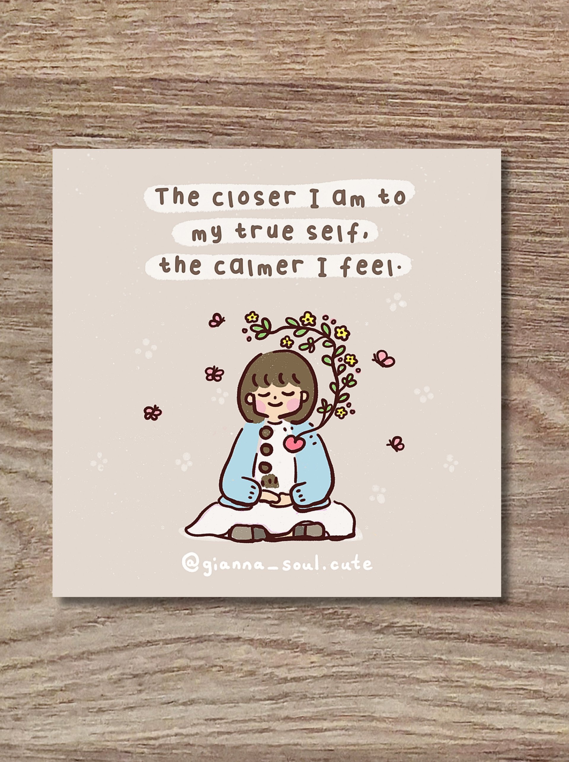 Peaceful mind | Positivity Greetings Card product image (1)