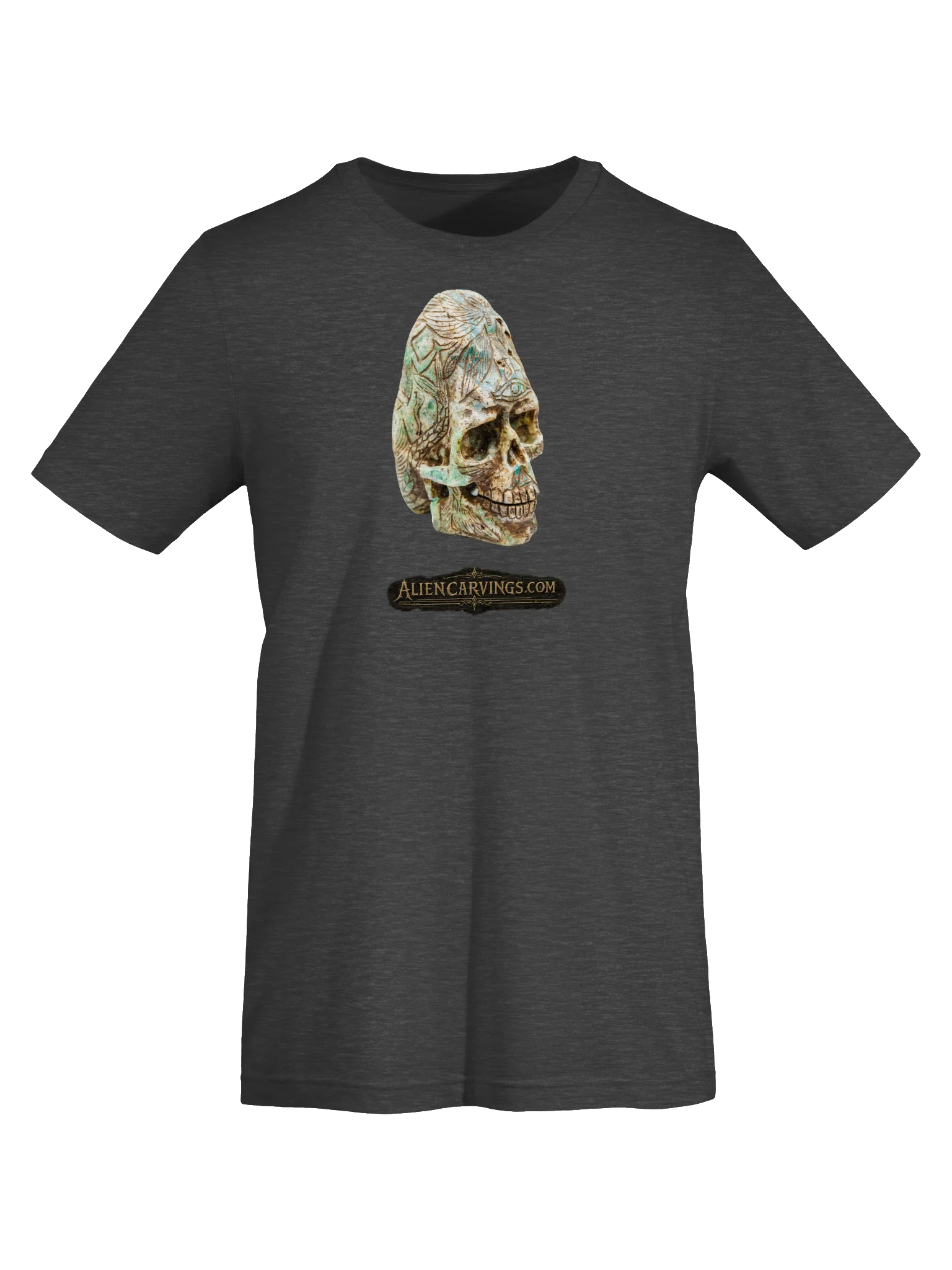 Fluorite Paracas Skul Heather Grey T-Shirt product image (5)