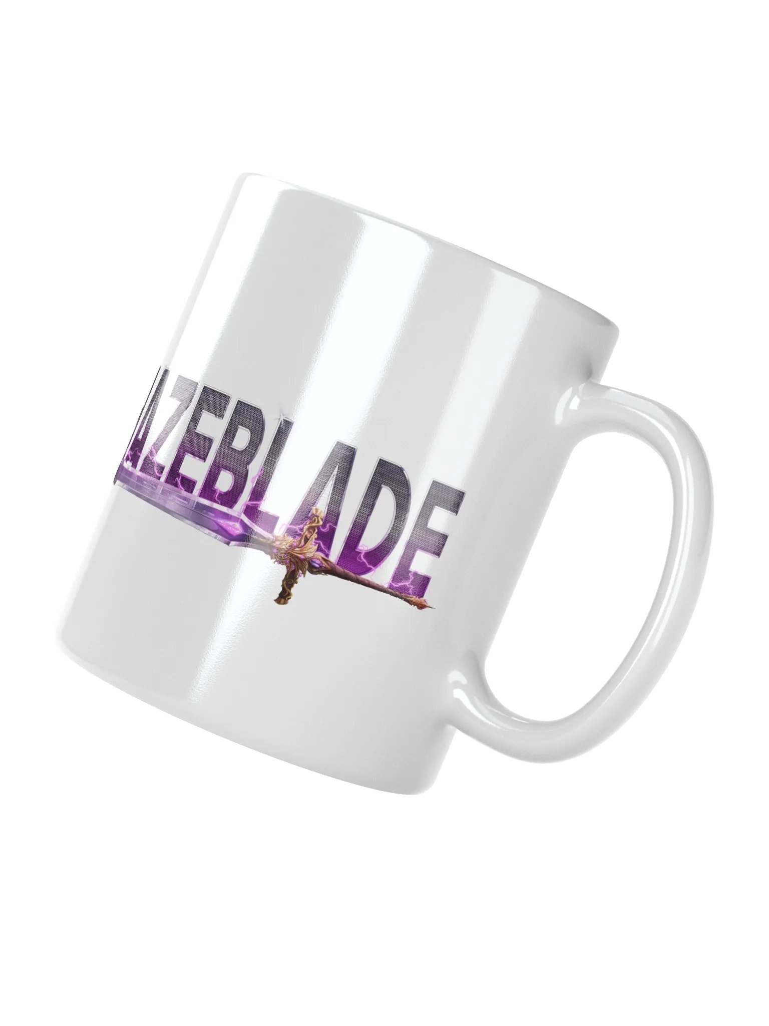 Hazeblade Lightning Sword White Glossy Mug product image (2)