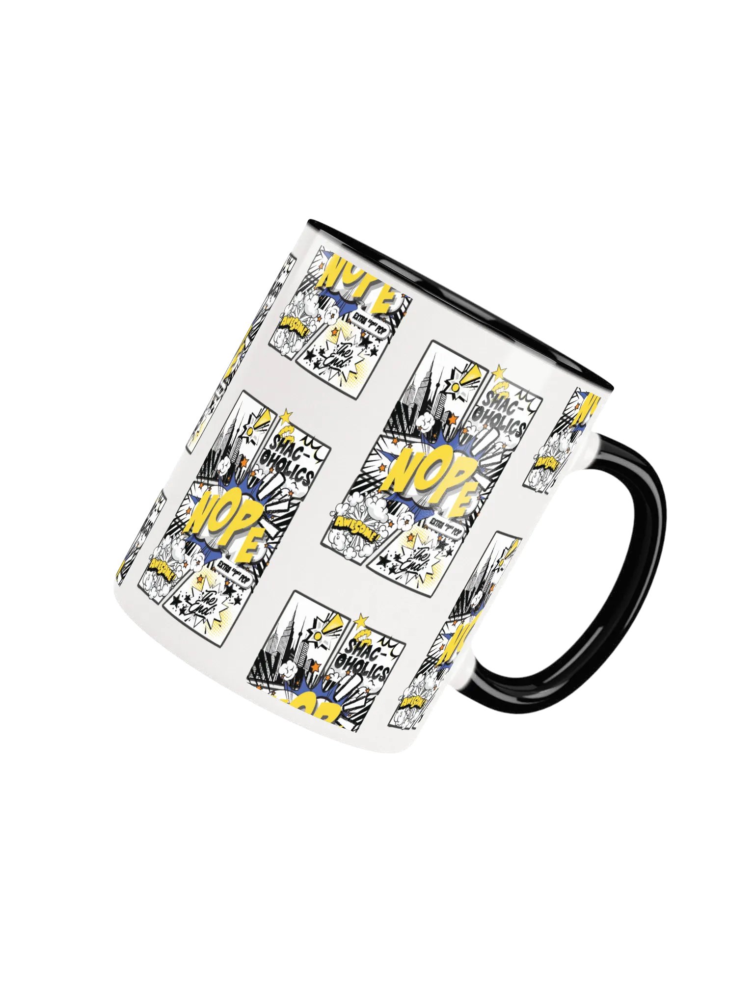 Shac-oholics Comic Blast Mug - Yellow 