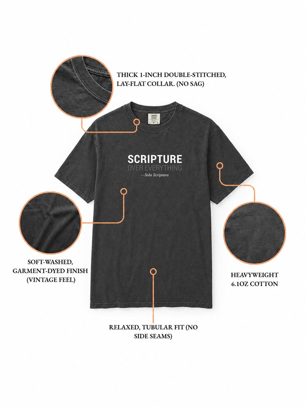 Scripture Over Everything Tee | Heavyweight product image (3)