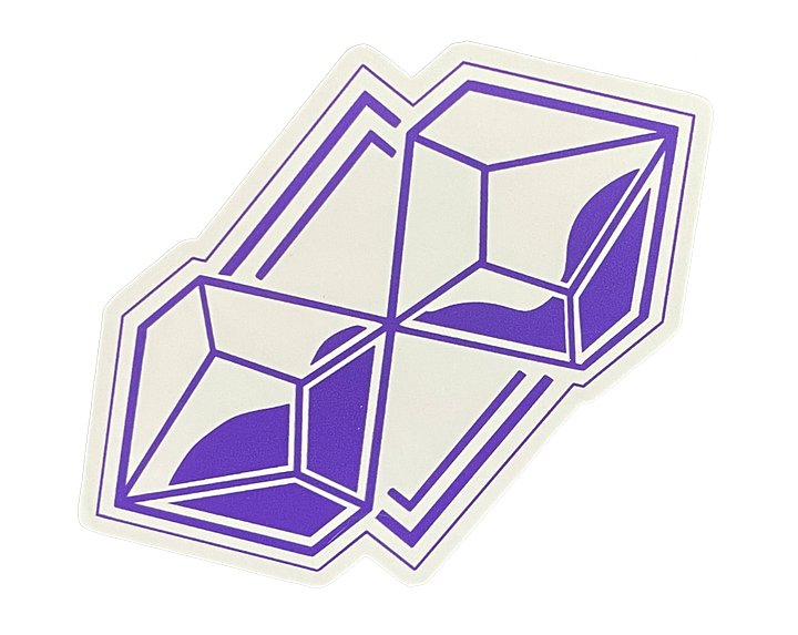 JRWI Dice Sticker (Purple & White) product image (1)
