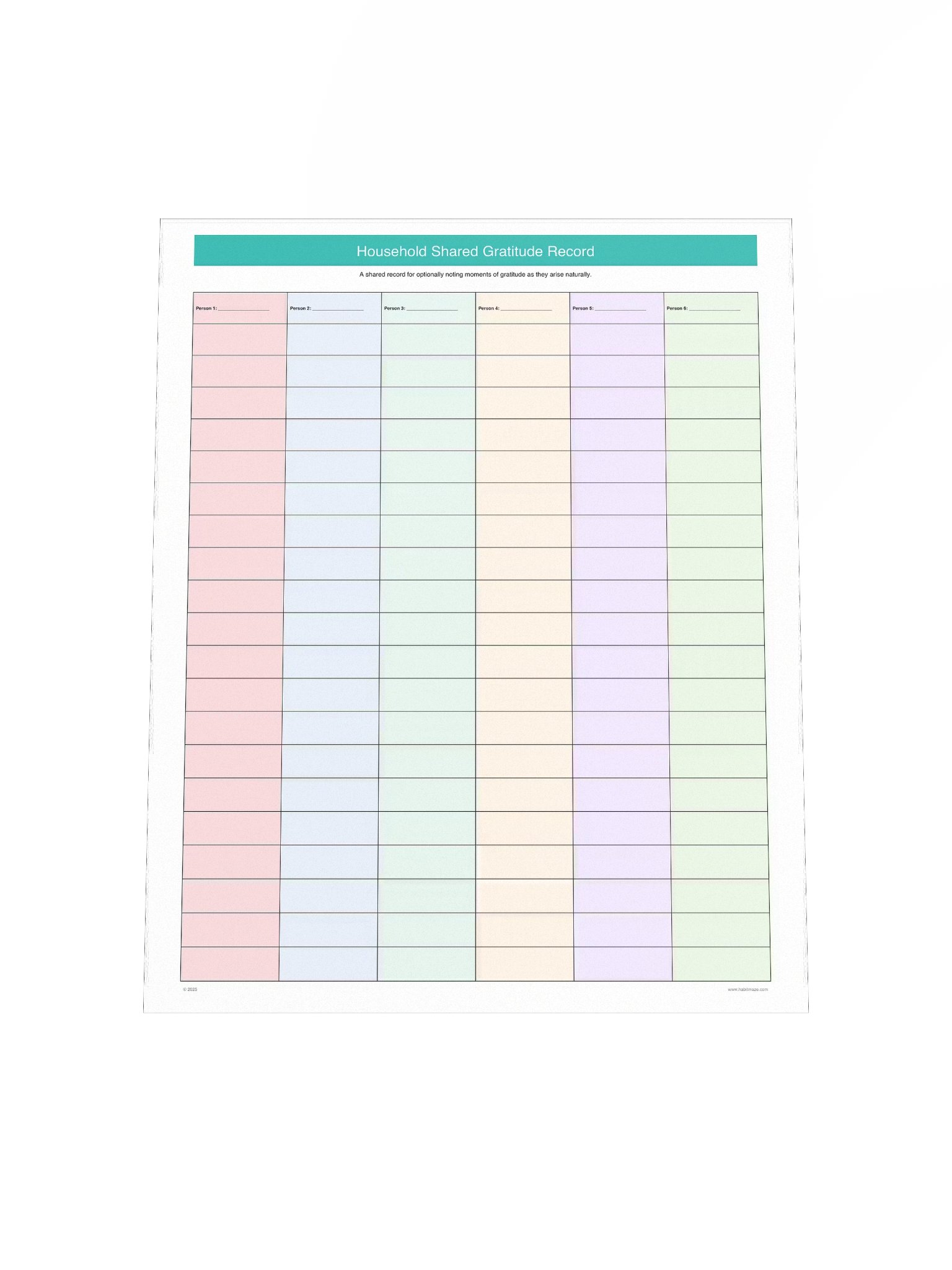 Household Shared Gratitude Record product image (5)