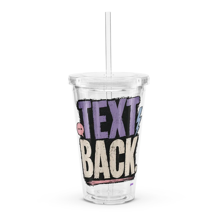 Clear Plastic Text-Back Tumbler, Kitchenware Drinkware Reusable Water Bottle product image (1)